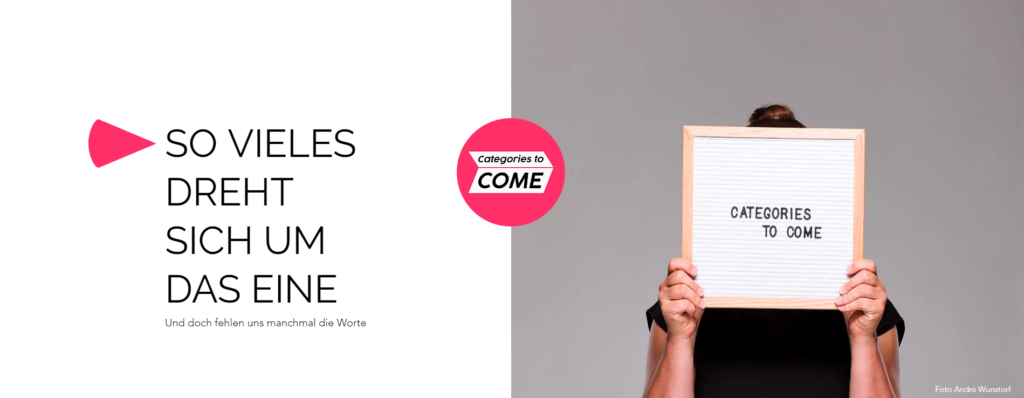 The website of Categories to Come